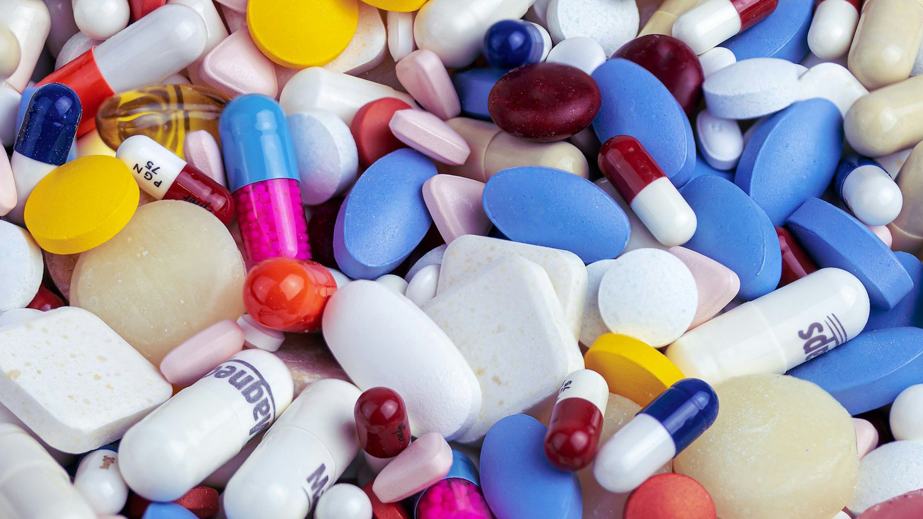 Assorted medication capsules and tablets